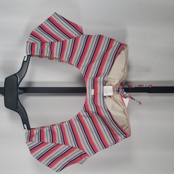 Roxy Paraiso Stripe Cropped Bikini Top  SZ XL -‎ NWT - Picture 6 of 9